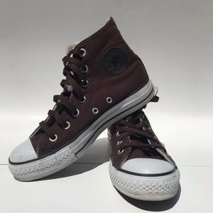 Chocolate Brown High Top Converse